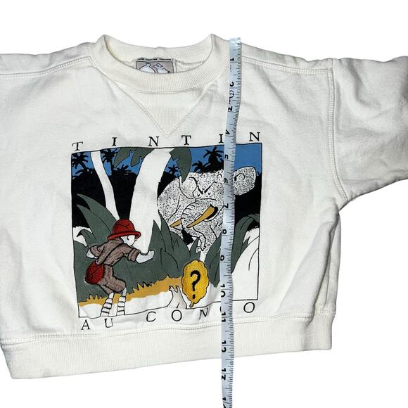 Vintage Tin Tin AU congo embroidered toddler crewneck sweatshirt size 18months - Picture 4 of 8